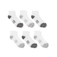 Hanes XTemp Women's Ankle Socks, Extended Sizes, 6Pairs White Basic 8