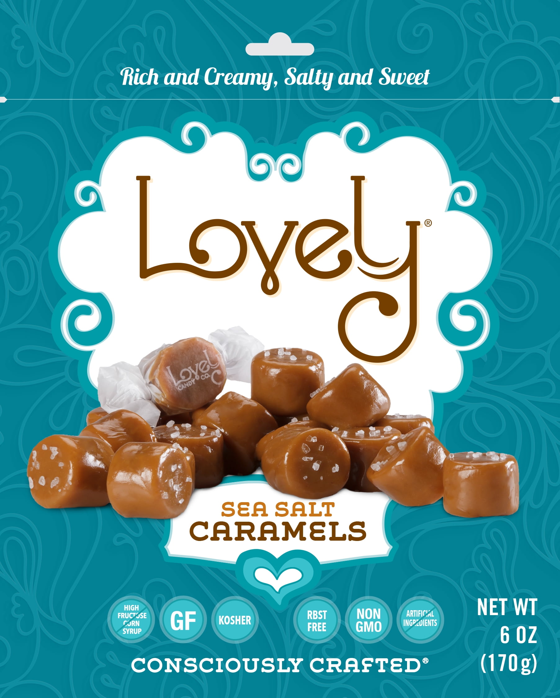 Lovely 6 oz Sea Salt Caramel Candy