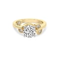 thumbnail image 5 of IGI Certified 2 Carat Round Shape Lab Grown Diamond Engagement Ring | 14K Yellow Gold | Rosé Side Stone Diamond Ring | FG-VS1-VS2 Quality Friendly Diamonds, 5 of 7
