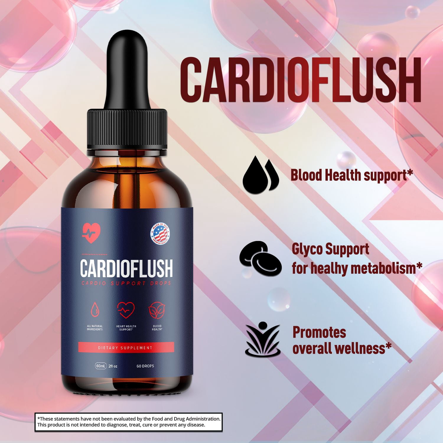 Cardioflush Advanced Formula Drops Natural Support Supplement Cardio Flush 30 Servings
