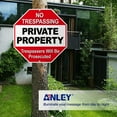 thumbnail image 6 of ANLEY Private Property Aluminum Warning Sign, Trespassers Will Be Prosecuted - No Trespassing Security Alert, 6 of 6