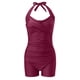 thumbnail image 5 of Traje de baño de una pieza Prolriy para mujer, nuevo traje de baño para mujer, multicolor, con tirantes, sin espalda, liso, conservador, traje de baño grande, estampado tropical, trajes de baño para, 5 of 6