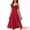 Red, variant on DARING DIVA Women's Spaghetti Strap Sweetheart Neck Side Slit A Line Dresses S Red
