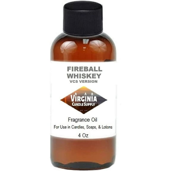 Fireball Whiskey Fragrance Oil 4 oz Bottle for Candle Making, Soap Making, Tart Making, Room Sprays, Lotions, Car Fresheners, Slime, Bath Bombs, Warmers