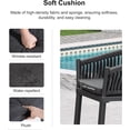thumbnail image 4 of PURPLE LEAF Outdoor Bar Height Stools Set of 2, Patio Woven Aluminum Barstools Bar Chairs with Back and Cushions for Balcony Garden Indoor Kitchen Outside, Gray, 4 of 10