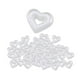 thumbnail image 3 of 80 cuentas acrílicas de corazón para manualidades, accesorios, corazones de amor, surtidos, sueltas Blanco, 3 of 9