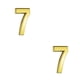 thumbnail image 2 of Wosthever Números de casa dorados, accesorios de marca de número, accesorio de marca de número para Hotel, casa, apartamento, número 7 Numero 7 2Conjunto, 2 of 6
