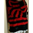 thumbnail image 6 of Kurt Cobain Ripped Hole Red And Black Striped Sweater - Mens 3XL, 6 of 22