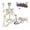 5.4ft Skeleton and 11.81in Dog, variant on Ayieyill 65IN Halloween Skeleton Decorations, Weathered Posable Skeleton Decor for Halloween Decorations Outdoor Indoor