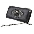 thumbnail image 1 of Black Skull Leather Wallet,, 1 of 7