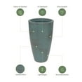 thumbnail image 6 of Ecobo 27.6-Inch Tall Eco-Friendly Round Pot Planter | Indoor/Outdoor Use, Durable, Versatile, and Lightweight | Contemporary All-Weather Design by Brazilian Artisans - Green, 6 of 9