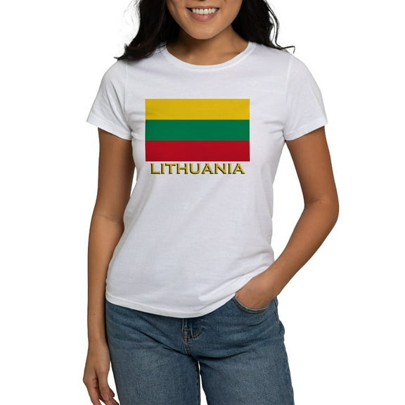 CafePress - Lithuania Flag Merchandise Women's T Shirt - Women's Classic T-Shirt