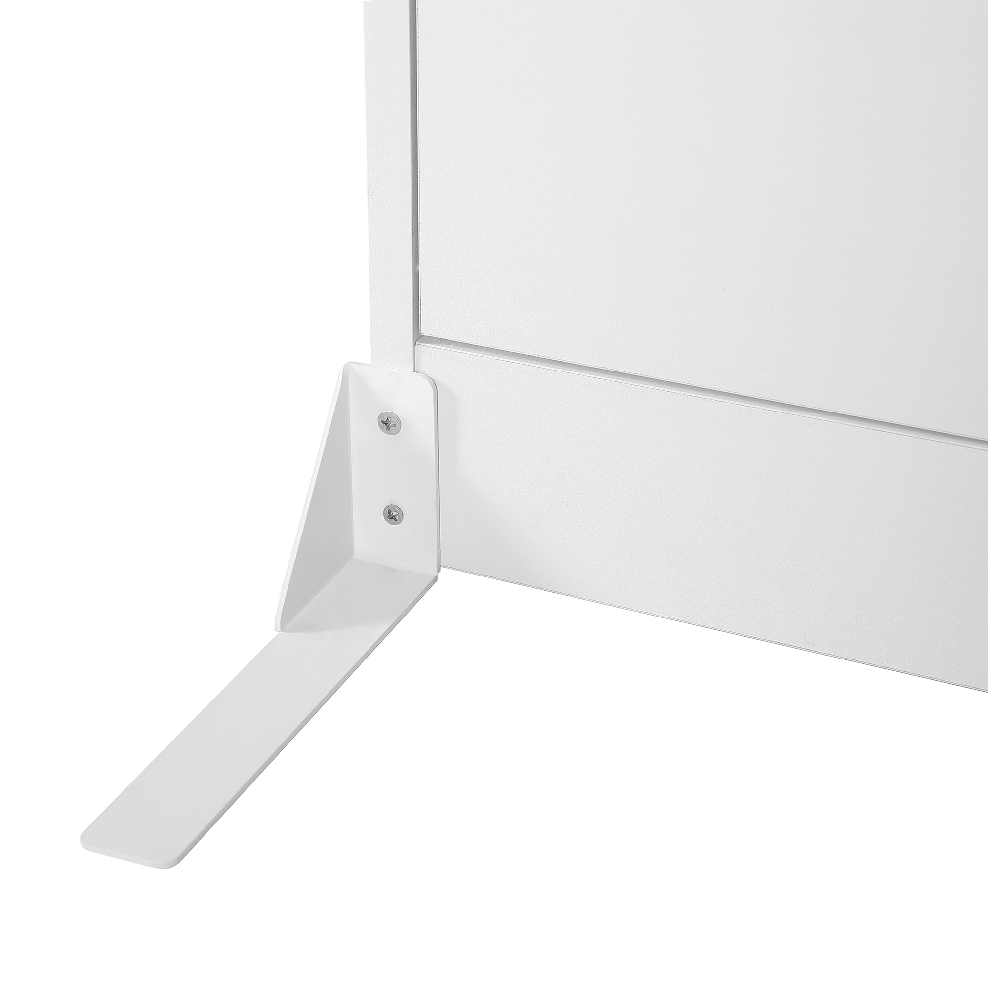 Uforic 6-Drawer Double Dresser with LED Lights & Power Outlets, Storage Cabinet Chest of Drawers with Shelves, White