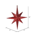 thumbnail image 2 of Vickerman 12" Red Iridescent Glitter Bethlehem Star Christmas Ornament, 2 per Box, 2 of 3