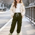 thumbnail image 5 of Miqool Boys Girls Cargo Sweatpants Drawstring Elastic Waist Joggers Sweat Pants Casual Athletic Track Pants with Multi Pockets for 5-15 Years, 5 of 9