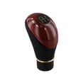 thumbnail image 2 of Rooha Car Manual Leather Gear Shift Knob 5 Speed Shifter Lever Handle Compatible With Most Manual Vehicles Adapter Sizes, 2 of 9