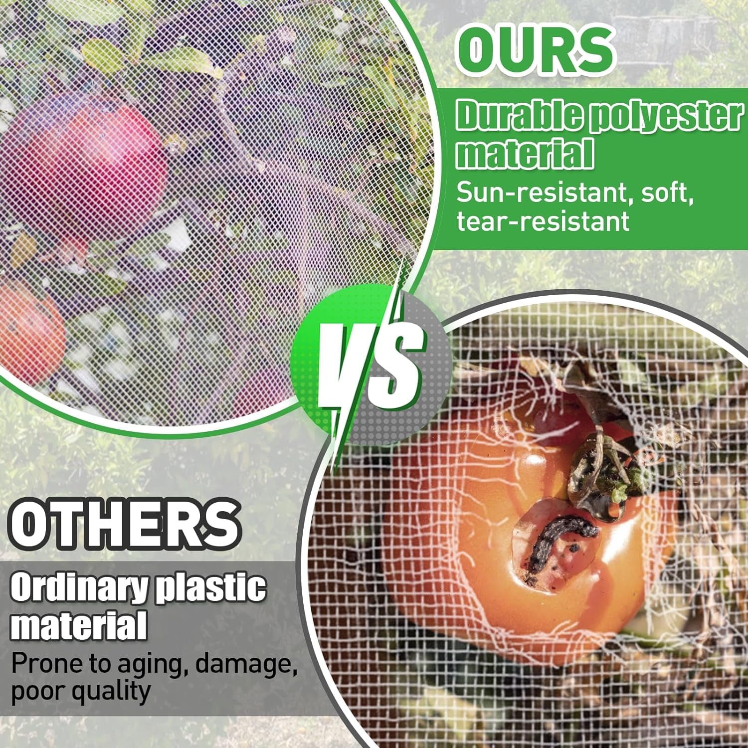 6 Pack Insect Bird Netting Cover - 3.3x2.6FT Garden Netting Blueberry Bushes Plant Covers with Drawstring, Fine Mesh Fruit Tree Net for Protecting Plants from Barrier Squirrel Deer