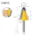 thumbnail image 1 of Embout de Routeur à Bord Biseauté Robuste 1522 5 30 Degrés Chamfer Tige 6Mm, 1 of 7