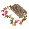 thumbnail image 1 of Bird Climbing Hammock Swing Mat, Bird Foraging Wall Toy Encourage Climbing And Biting  Straw Hammock  For Lovebirds For Parakeets For Cockatiel, 1 of 8