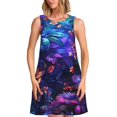 thumbnail image 1 of Disketp Magic Colorful Forest Leaves para Vestido sin Mangas para Mujeres, Vestidos de Verano para Mujeres, Casual y Holgado para la Playa, 1 of 7