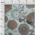 thumbnail image 2 of oneOone Silk Tabby Light Blue Fabric Asian Floral Sewing Material Print Fabric By The Yard 42 Inch Wide, 2 of 4