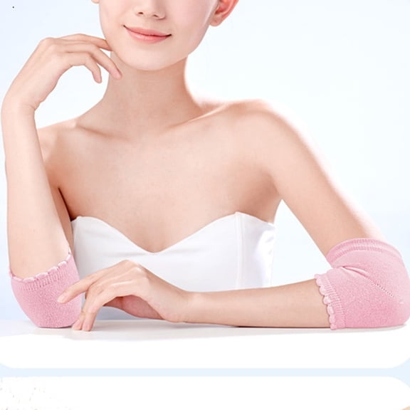 TELOLY 1 Pairs Elbow Moisturizing Sleeve Elbow Gel Cover Heel Socks Elbow Sleeves Elbow Pads for SPA Moisturizing Dry Cracked Skin Care