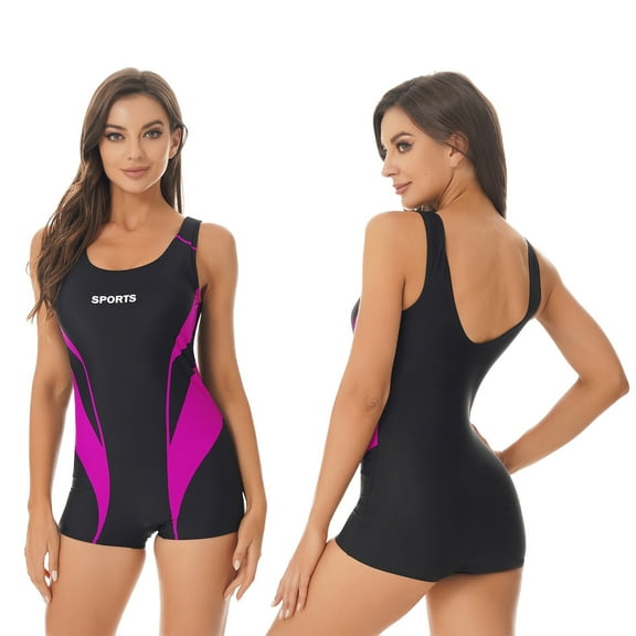 MSemis Women's One Piece Swimsuits Athletic Racerback Bathing Suit
