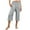 Gray, variant on Horkkom Capri Pants for Women High Waisted Wide Leg Pants Pull On Loose Flowy Cropped Pants Casual Ruched Elastic Waist Yoga Pants