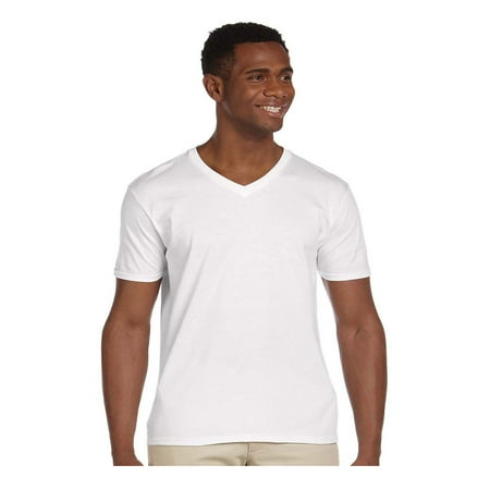 Eco Heather V-neck Shirt - Gildan Men's Softstyle Preshrunk Heather V-Neck T-Shirt, Style G64V00