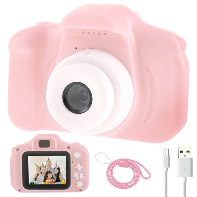 Cámara Para Niños 1080P Hd Pantalla De 2 Pulgadas Cámara Digital Para Niños Cámara Selfie Para Niños Para Niña Niño Regalos De Cumpleaños De Navidad, Rosa Muyoka Hogar