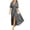 Black, variant on Women Solid Color V Neck Short Sleeve Wrap Maxi Dress Waist Tie Front Slit Elegant Flowy Boho Chic Casual Vacation Daily Summer Dress Red XL