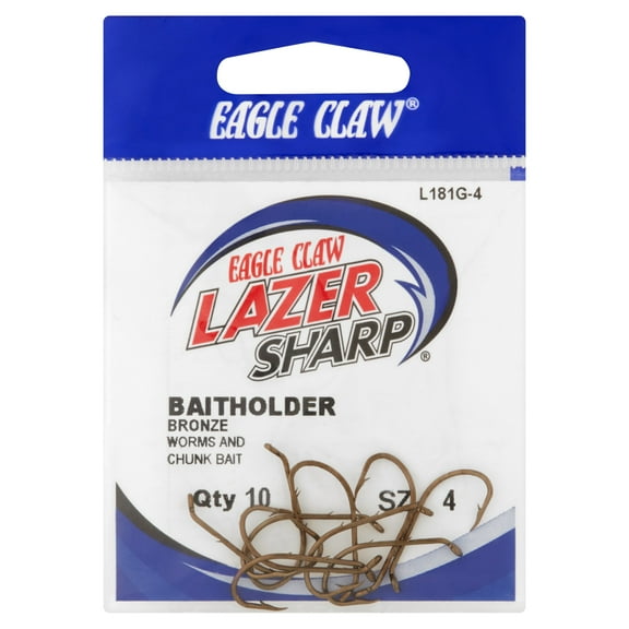 Lazer Sharp L181GH-4 Baitholder Hook, Bronze, Size 4