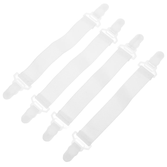 NICERIO Fitted Sheet Holders with Plastic Clips and Elastic Straps for Home Bedding Use
