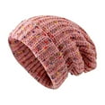 thumbnail image 4 of DJN Korean Style Winter Knit Beanie Warm Slouchy Pullover Hat for Women Men Basic Cuffed Fall Cap Pink One Size, 4 of 4