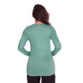 thumbnail image 3 of Just Love Women’s Underscrub Silky Long Sleeve T-Shirt Plain Undershirt Tee (Surgical Green Underscrub, Small), 3 of 3