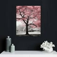 thumbnail image 4 of Nawypu  Pink Tree Canvas Wall Art Pink and Grey Room Decor Cherry Blossom Wall Art Modern Art Framed Ready to Hang Living Room Wall Decor, 4 of 4