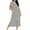 Gray, variant on Women's Long Knitted Bathrobe Casual Zipper up Comfortable Full Length Fashion Star Print Homewear Sleepshirts with Pocket Brown