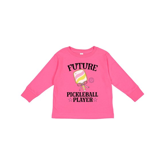 Inktastic Future Pickleball Player Girls Girls Long Sleeve Toddler T-Shirt