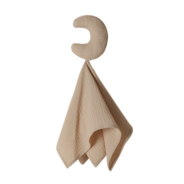 Toalla Para Apaciguar Al Bebé Baby Appease Towel Star Moon Toalla pacificadora infantil para regalo de bebé (Khaki Moon) Likrtyny libre de BPA