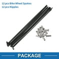 thumbnail image 4 of Rayos de bicicleta Unique Bargains 14G, rayos de rueda de bicicleta de acero inoxidable 304, 1 juego negro de 157 mm, 4 of 7