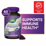 Pack of 2 - Nature’s Way Sambucus Immune for Kids Elderberry with Vitamin C and Zinc Gummies 60 ct Packaging May Vary