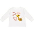 thumbnail image 3 of Inktastic My Great Aunt Loves Me- Cute Giraffe Boys or Girls Long Sleeve Toddler T-Shirt, 3 of 5