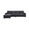 thumbnail image 3 of Bailey Sofa with Reversible Chaise in Dark Gray Linen, 3 of 4