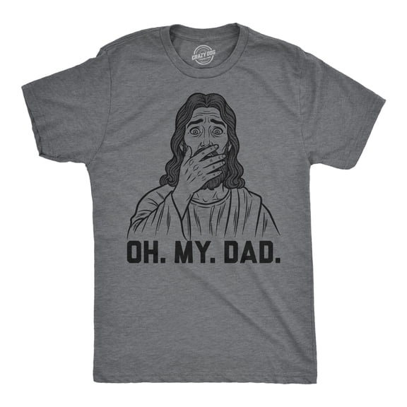 Mens Funny T Shirts Oh My Dad Sarcastic Jesus Graphic Novelty Tee for Men Graphic Tees