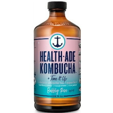 Health Ade Bubbly Rose Kombucha, 16 Ounce -- 12 per case.
