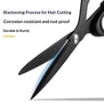 thumbnail image 2 of 2 pack Black Fabric Scissors for Adults,high carbon steel Coating with Blade, for Dressmaking, Leather Professional Sewing Fabric, Crafting and Home General Use, 8 Inch, 2 of 4