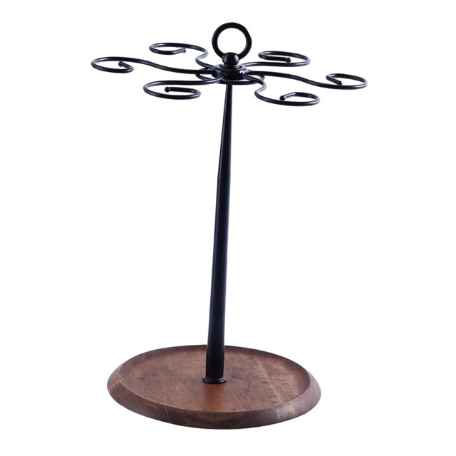 Soporte de exhibición para medallas con base de metal y madera para mesa. Fácil de colgar. Ideal para gimnasia, fútbol, carreras y porristas.