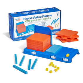 hand2mind Place Value Frame with Base Ten Blocks, Math Manipulatives for Elementary School