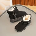 thumbnail image 6 of Linfrsh Toddler Snow Boots Infant Snow Boots Premium Soft Sole Anti-Slip Warm Winter Prewalker Toddler Boots Black,11.5, 6 of 7