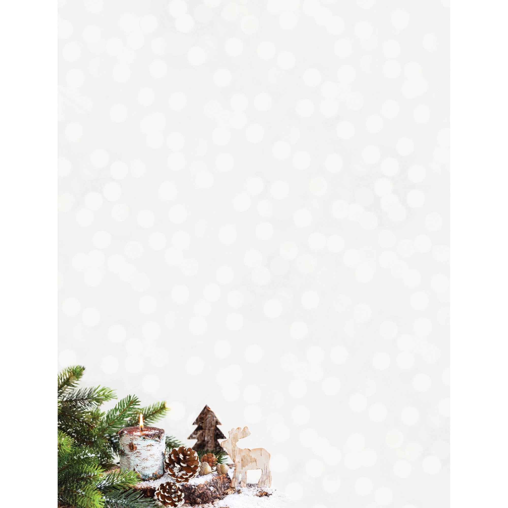 80 Sheets of Letterhead for Winter & Holiday Events Reindeer Christmas Stationery Paper